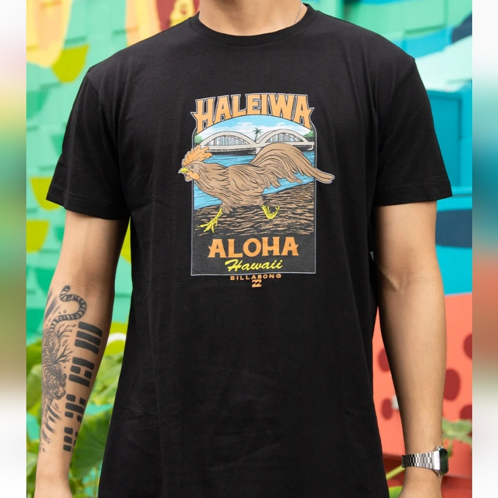 NWT Men's Billabong Haleiwa Rooster T-shirt